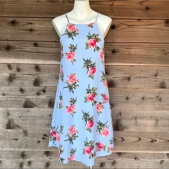 Million Bullup Dresses & Skirts - Million Bullup Halter Style Floral Mini Dres Sm
